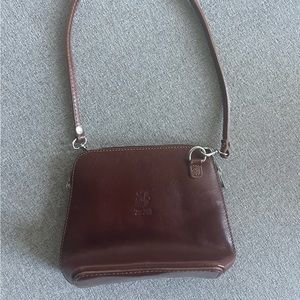 Italian leather crossbody purse